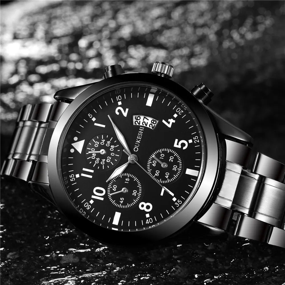 Waterproof Calendar Steel Band Watch