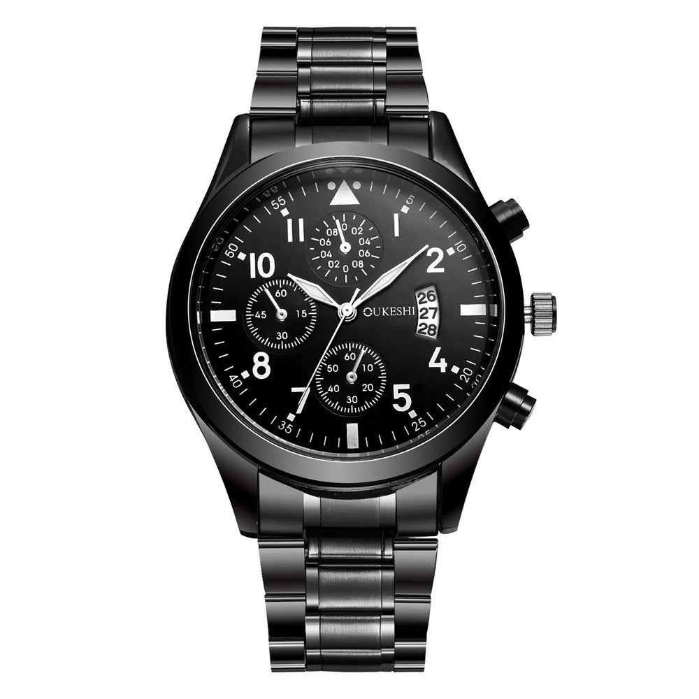 Waterproof Calendar Steel Band Watch