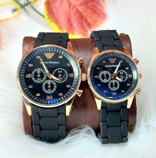 Stainless Steel Quartz Couple Watches