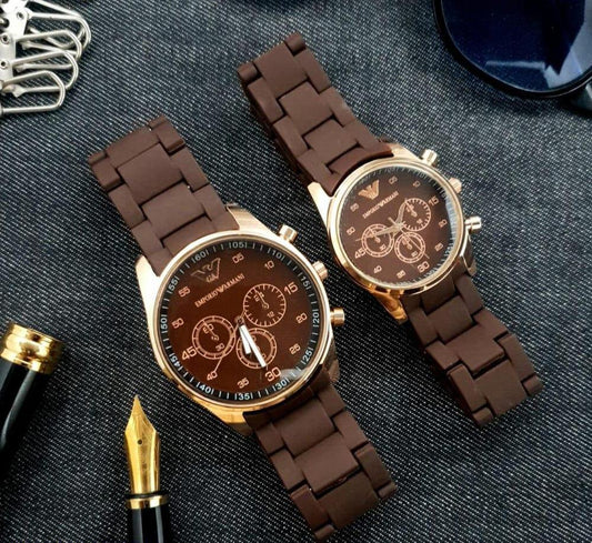Stainless Steel Quartz Couple Watches
