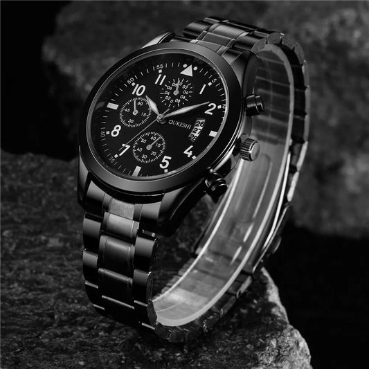Waterproof Calendar Steel Band Watch